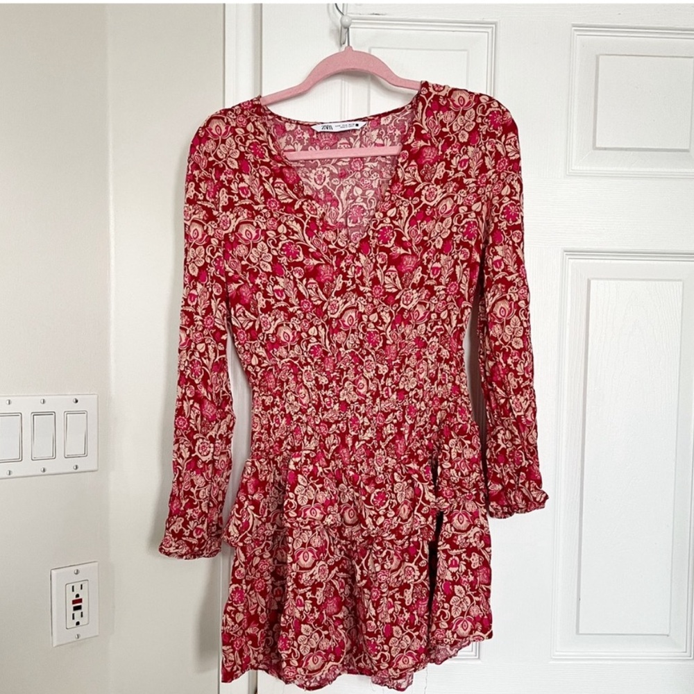 Zara Floral Ruffle Dress - Picture 2 of 9